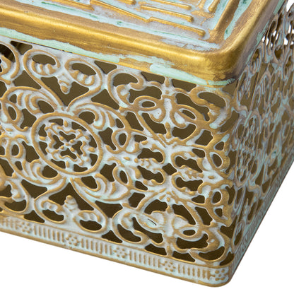 Moroccan Ornate Square Trinket Photo Box 
