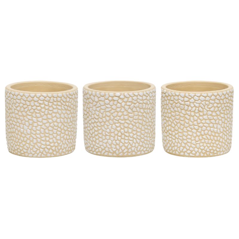 Moulded Abstract Pots - Set of 3