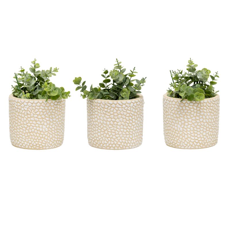 Moulded Abstract Pots - Set of 3
