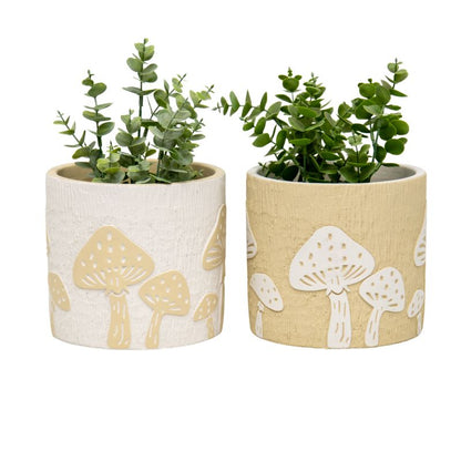 Mushroom Pot Planters - Set of 2