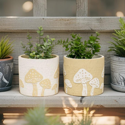 Mushroom Pot Planters - Set of 2
