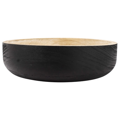 Nero Round Wooden Bowl