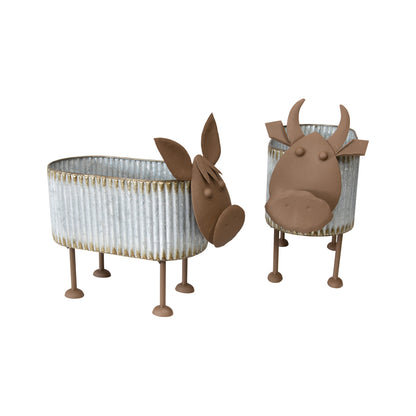 Nested Cow Planters - Set of 2