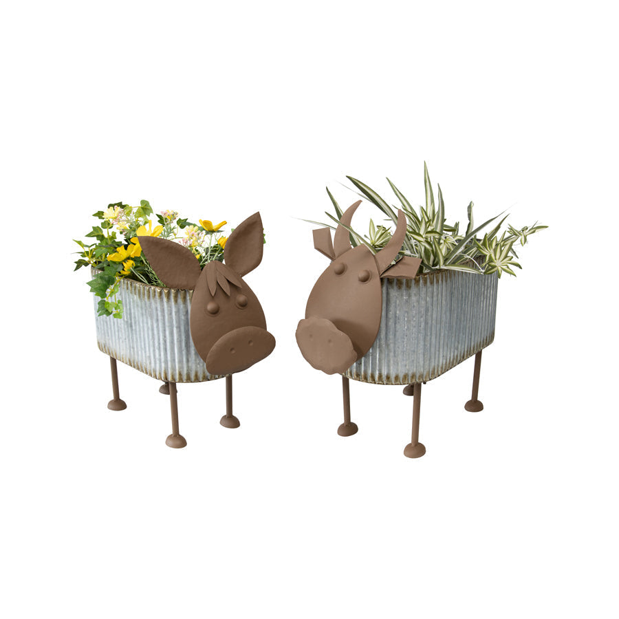 Nested Cow Planters - Set of 2