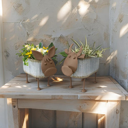 Nested Cow Planters - Set of 2