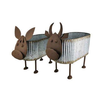 Nested Cow Planters - Set of 2