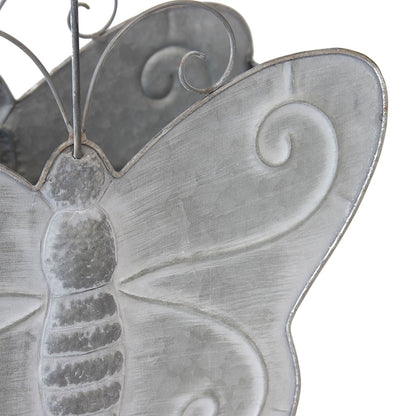 Nested Distressed Finished Butterfly Planters - Set of 2