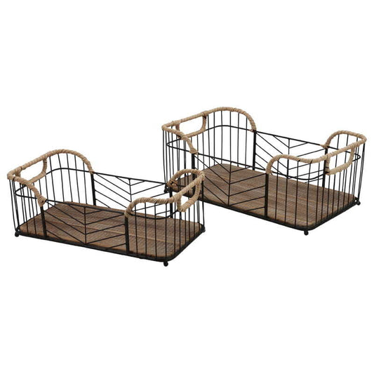Nested Tropea Basket Trays - Set of 2