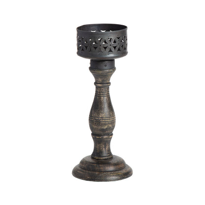 Ornate Hand Crafted Baroque Pillar Candle Holder
