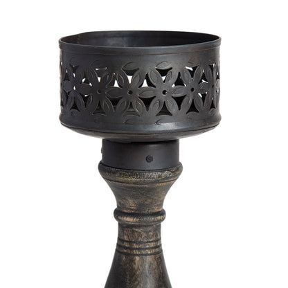 Ornate Hand Crafted Baroque Pillar Candle Holder