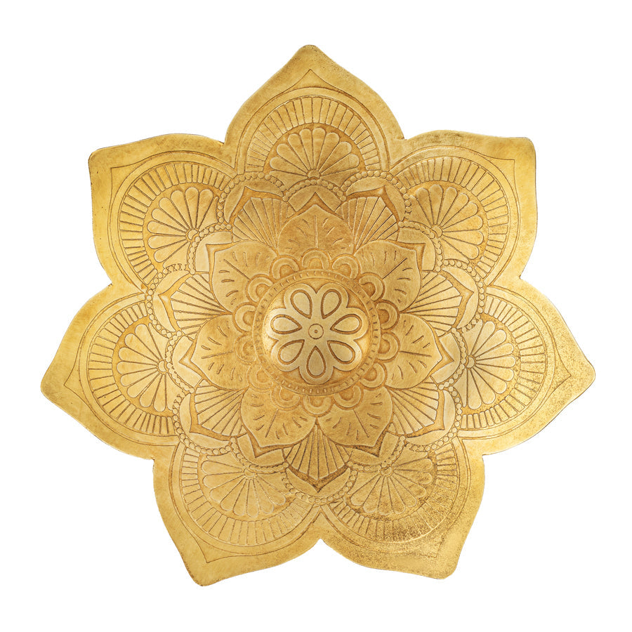 Pressed Handcrafted Metal Mandala Bowl