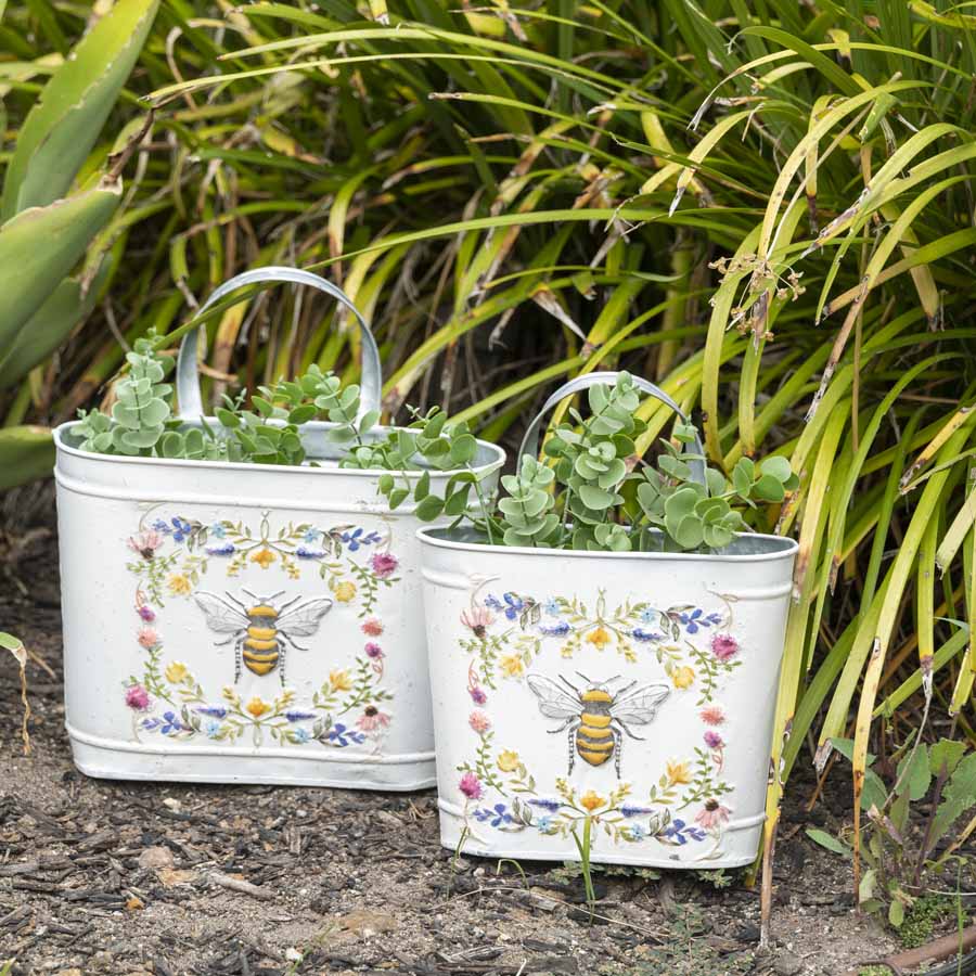 Queen Bee Oval Pot Planter 