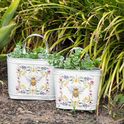Queen Bee Oval Pot Planter 