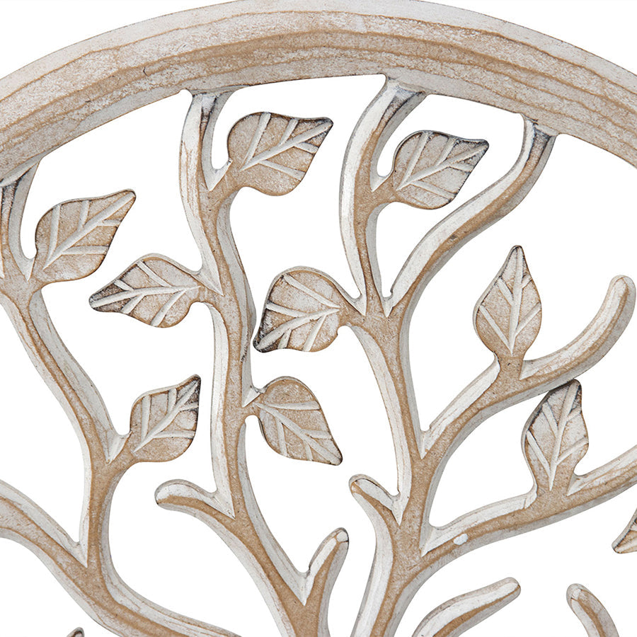 Round Tree-of-Life Hand Carved Wall Art