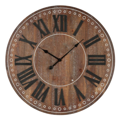 Rustic with Black Roman Numerals Wall Clock