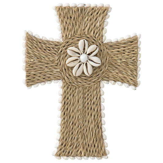 Shell & Broad Handmade Weave Cross Wall Art
