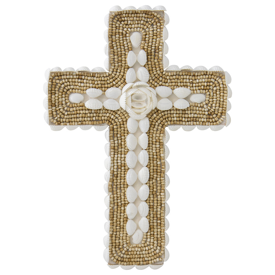 Shell & Narrow Handmade Weave Cross Wall Art