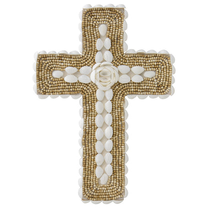 Shell & Narrow Handmade Weave Cross Wall Art