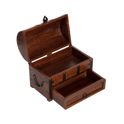 Treasure Chest Handcrafted Box with Drawer