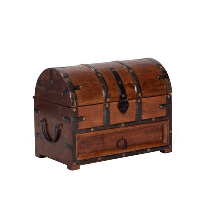 Treasure Chest Handcrafted Box with Drawer