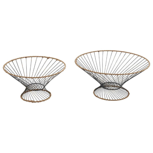Tropea Nested Round Footed Bowls - Set of 2