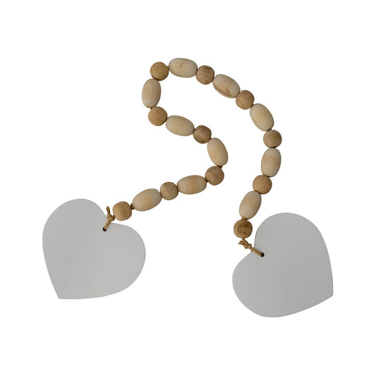 Twin Hearts Beaded Garland