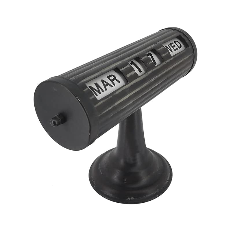 Vintage Black Table Top Calendar