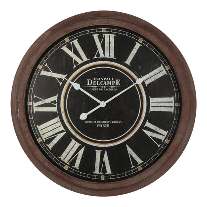 Vintage Delcampe Glass Front Wall Clock