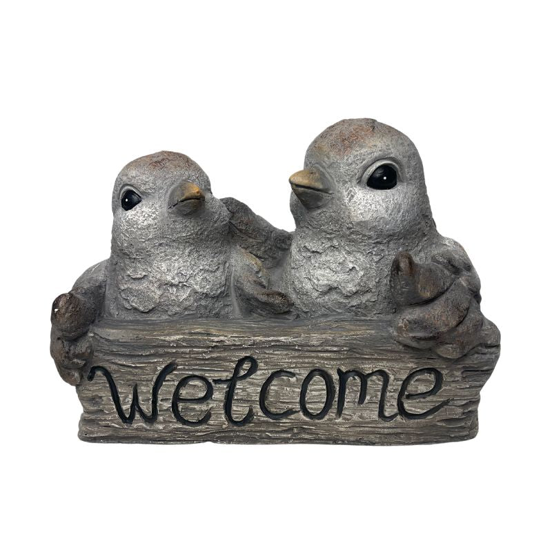 Welcome with 2 Birds Planter