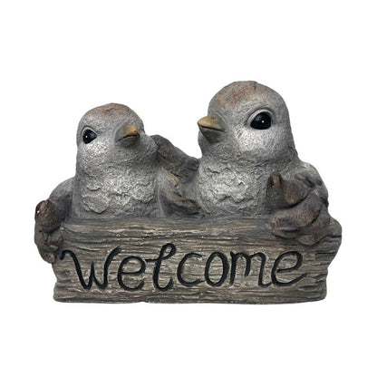 Welcome with 2 Birds Planter