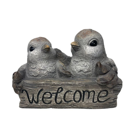Welcome with 2 Birds Planter