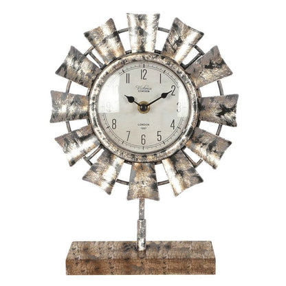 Windmill Table Clock on Base