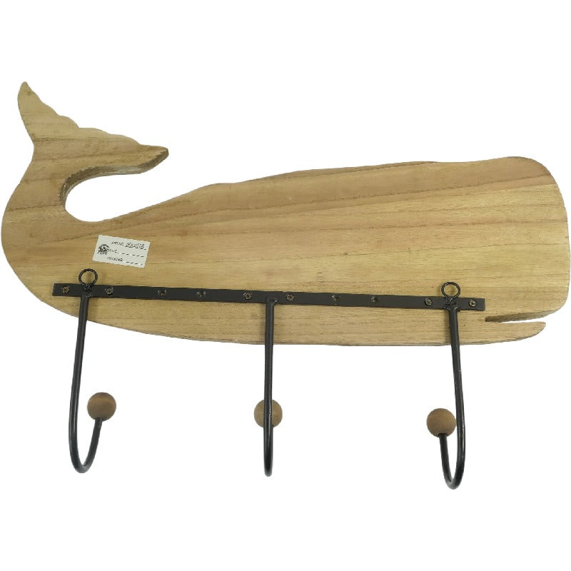 Wooden Whale Hand Crafted Wall Hanging